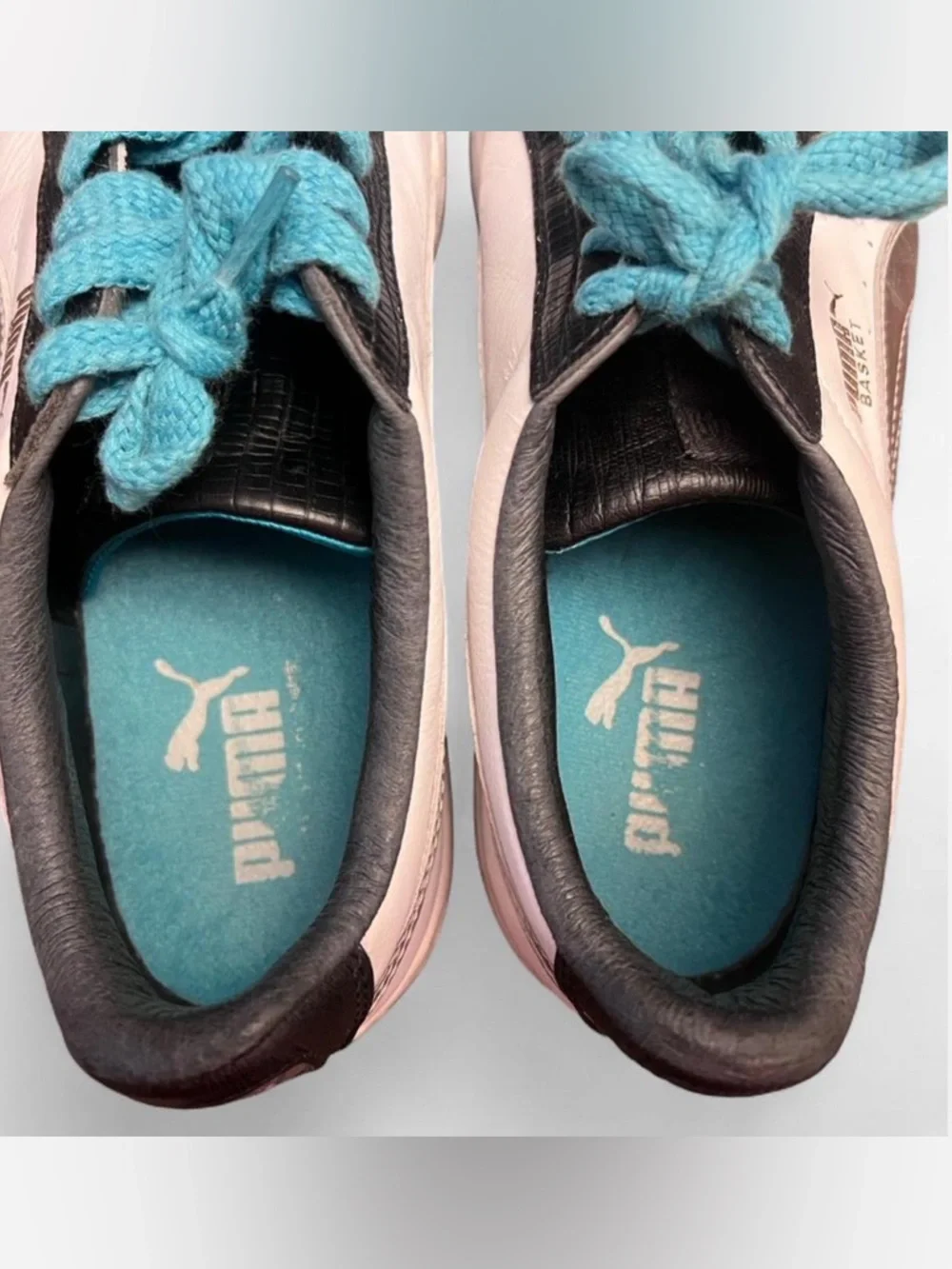 PUMA Basket Men's Low-Top Leather Sneakers Size 9 - 344656-02 With Box